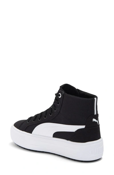 Shop Puma Kaia 2.0 Mid Top Sneaker In  Black- White