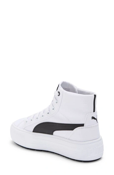 Shop Puma Kaia 2.0 Mid Top Sneaker In  White- Black