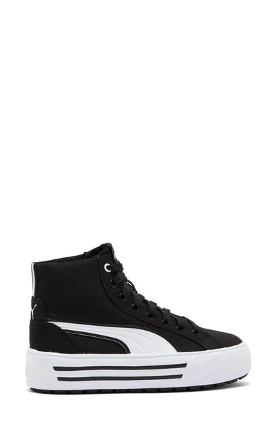 Shop Puma Kaia 2.0 Mid Top Sneaker In  Black- White