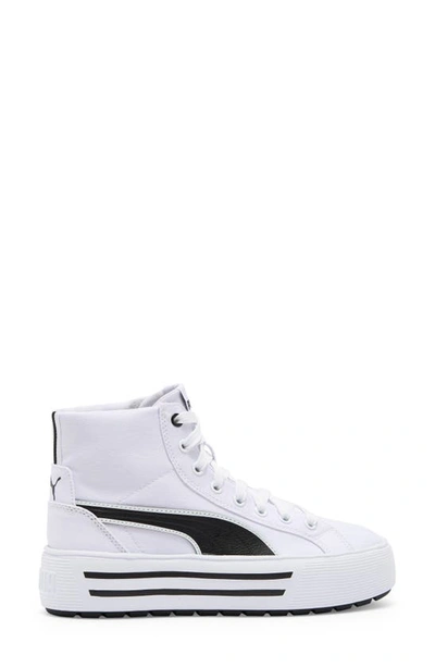 Shop Puma Kaia 2.0 Mid Top Sneaker In  White- Black