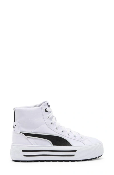 Puma Kaia 2.0 Mid Top Sneaker In  White- Black
