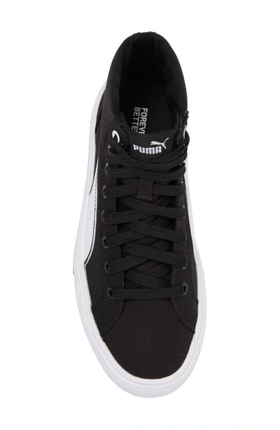 Shop Puma Kaia 2.0 Mid Top Sneaker In  Black- White