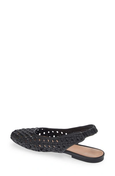 Nordstrom Arabella Woven Slingback Flat In Black