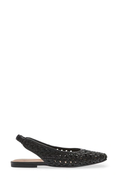 Nordstrom Arabella Woven Slingback Flat In Black