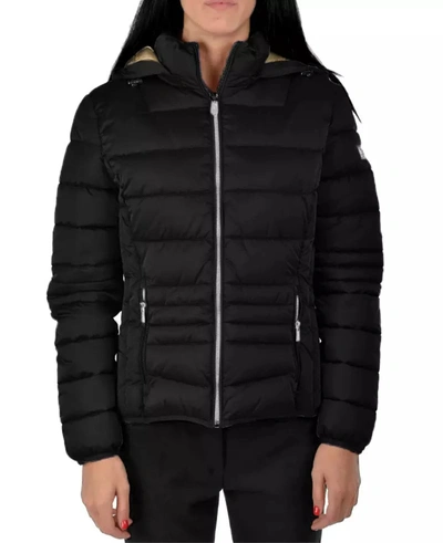 Shop Yes Zee Polyamide Jackets & Women's Coat In Black