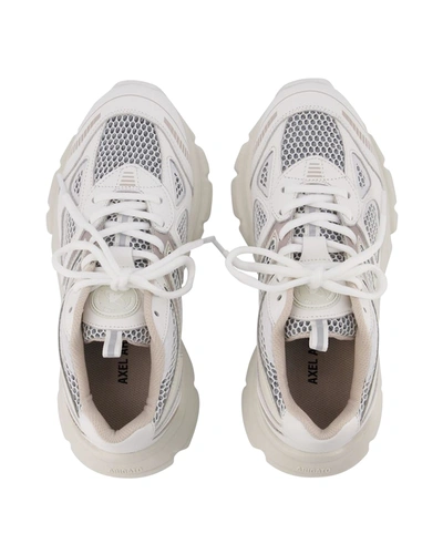 Shop Axel Arigato Marathon Runner Sneakers -  - Leather - White In Beige