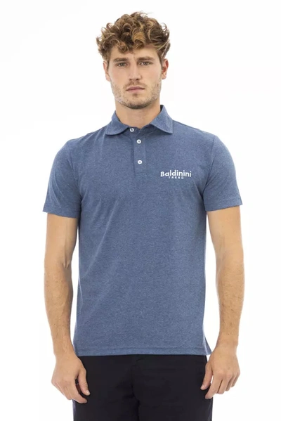 Shop Baldinini Trend Cotton Polo Men's Shirt In Blue
