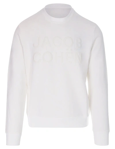 Shop Jacob Cohen Cotton Men's Sweater In White