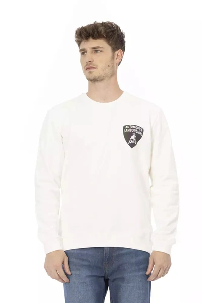 Shop Automobili Lamborghini Cotton Men's Sweater In White