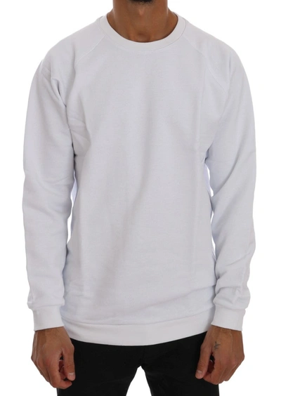 Shop Daniele Alessandrini Crewneck Cotton Men's Sweater In White
