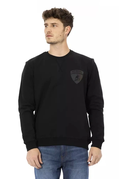 Shop Automobili Lamborghini Cotton Men's Sweater In Black