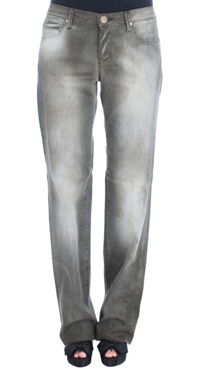 Shop Ermanno Scervino Cotton Blend Loose Fit Boyfriend Women's Jeans In Grey