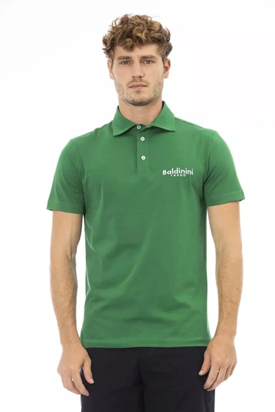 Shop Baldinini Trend Cotton Polo Men's Shirt In Green