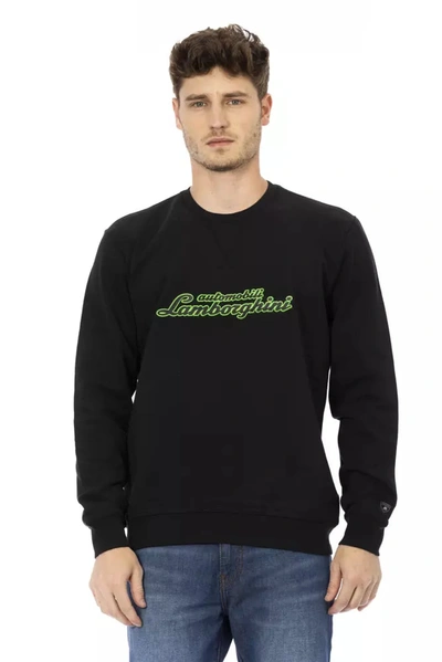 Shop Automobili Lamborghini Cotton Men's Sweater In Black