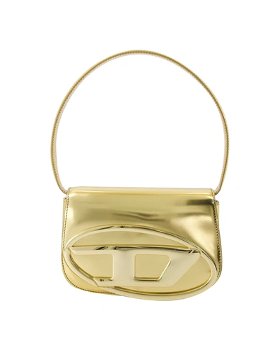 Shop Diesel 1dr Shoulder Bag -  - Leather - Gold In Grey