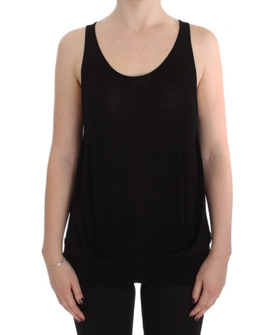 Shop Plein Sud Stretch Sleeveless Women's Blouse In Black