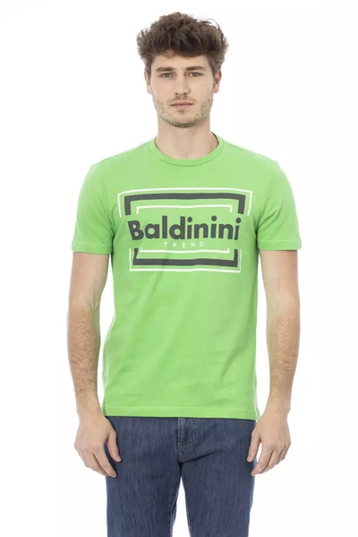 Shop Baldinini Trend Cotton Men's T-shirt In Green