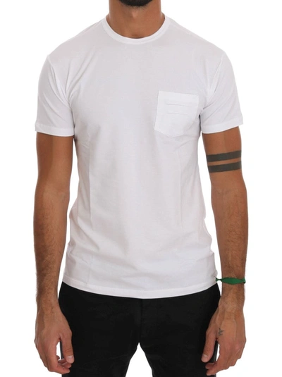 Shop Daniele Alessandrini Cotton Crewneck Men's T-shirt In White