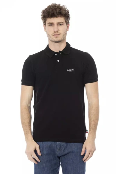 Shop Baldinini Trend Cotton Polo Men's Shirt In Black