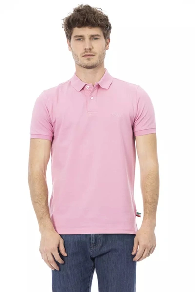 Shop Baldinini Trend Cotton Polo Men's Shirt In Pink