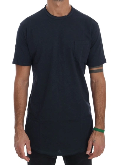 Shop Daniele Alessandrini Cotton Crewneck Men's T-shirt In Blue