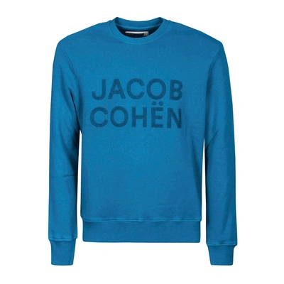 Shop Jacob Cohen Cotton Men's Sweater In Blue