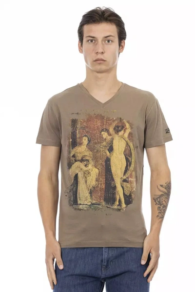 Shop Trussardi Action Cotton Men's T-shirt In Brown