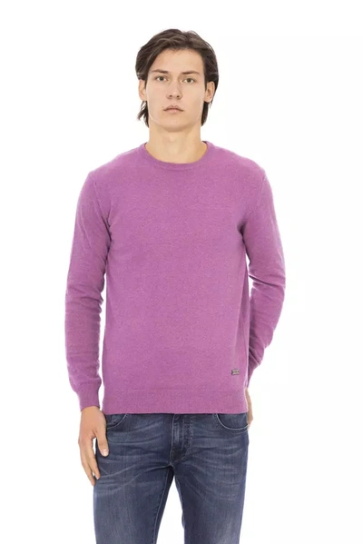 Shop Baldinini Trend Wool Men's Sweater In Purple