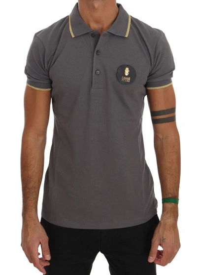 Shop Roberto Cavalli Colla Short Sleeve Men's T-shirt In Grey