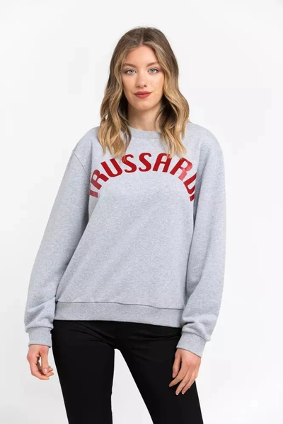 Shop Trussardi Cotton Women's Sweater In Grey