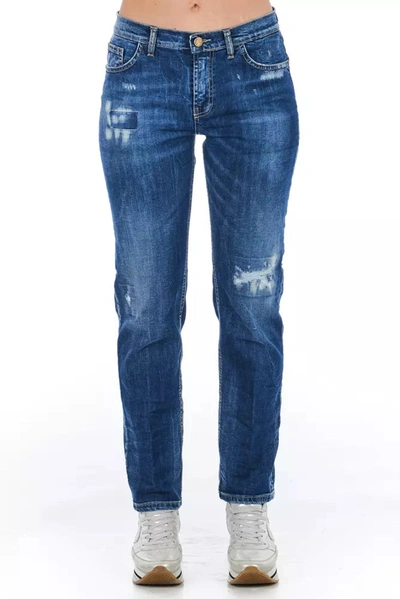 Shop Frankie Morello Cotton Jeans & Women's Pant In Blue
