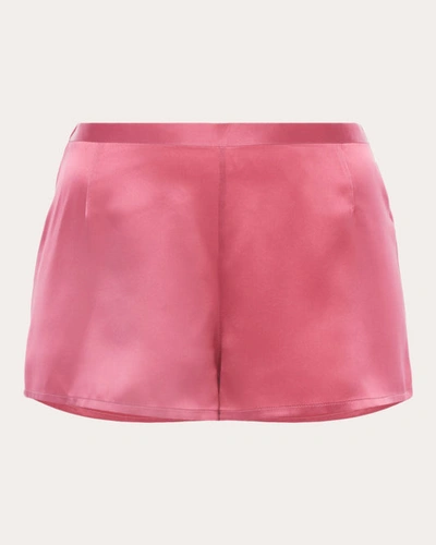 Shop La Perla Women's Silk Pajama Shorts In Pink
