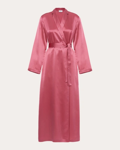 Shop La Perla Women's Long Silk Robe In Pink