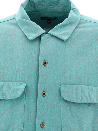 Shop Engineered Garments "iridescent Oxford" Shirt In Blue