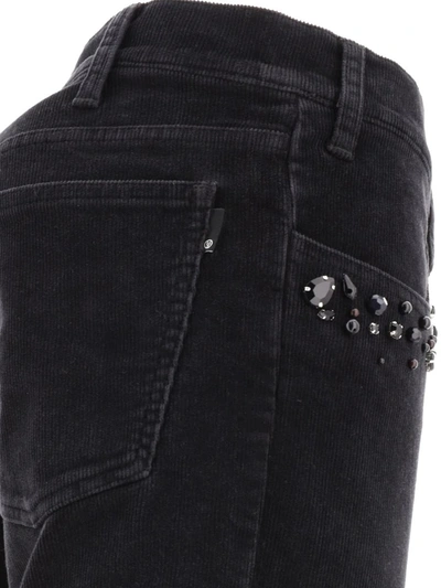 Shop Undercover Corduroy Studs Trousers In Black