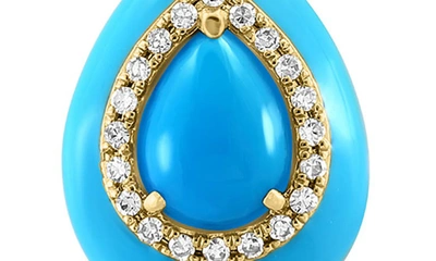 Shop Effy Turquoise & Diamond Pendant Necklace In Blue
