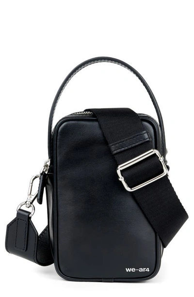 Shop We-ar4 The Souvenir Leather Crossbody Bag In Black