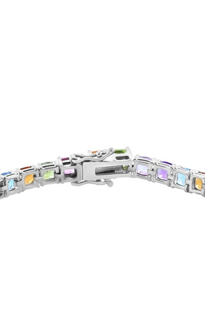Effy Sterling Silver Stone Bracelet In Blue/ Green/ Pink Multi
