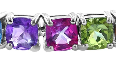 Effy Sterling Silver Stone Bracelet In Blue/ Green/ Pink Multi