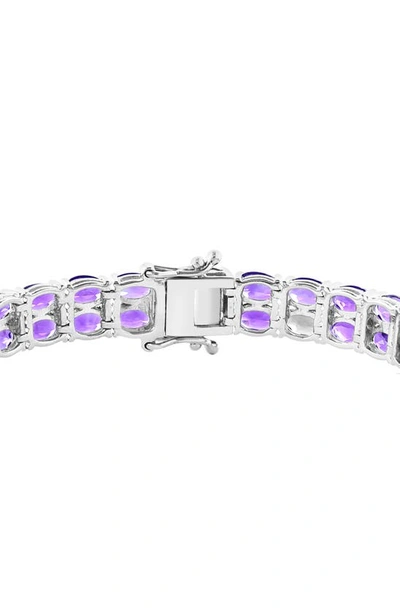 Shop Effy Sterling Silver Stone Bracelet In Purple