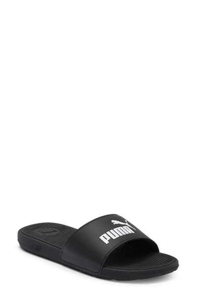 Shop Puma Cool Cat 2.0 Slide Sandal In  Black- White