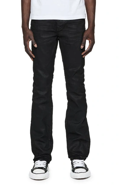 Shop Purple Brand Coated Flare Jeans In Black