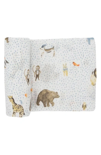 Shop Little Unicorn 3-pack Organic Cotton Muslin Swaddle Blankets In Party Animal