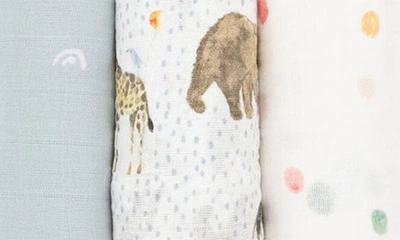 Little Unicorn 3-pack Muslin Swaddle Blanket In Party Animal