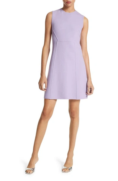 Shop Michael Kors Collection Stretch Wool Blend Crepe Shift Dress In Freesia