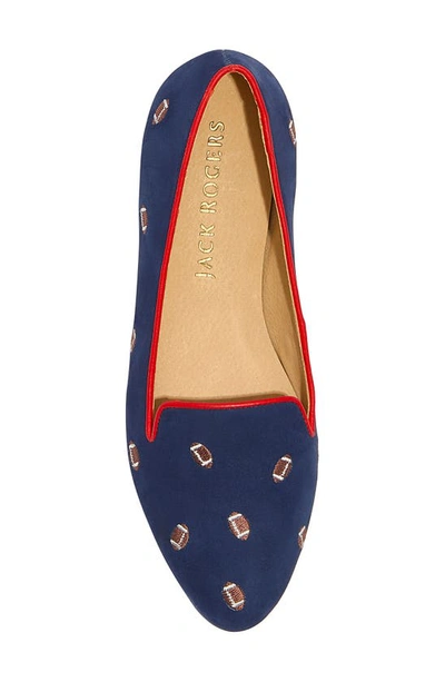 Shop Jack Rogers Football Embroidered Loafer In Midnight