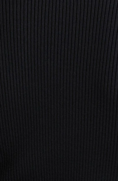 Open Edit Ruched Square Neck Top In Black