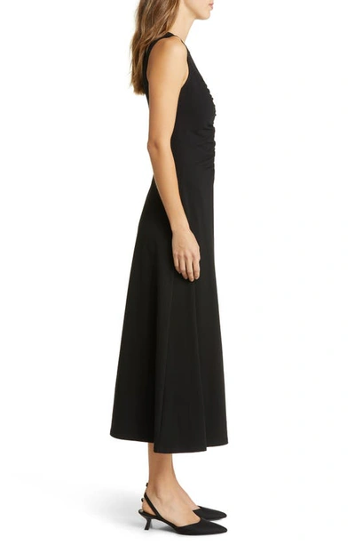 Shop Nordstrom Ruched Front Sleeveless Maxi Dress In Black