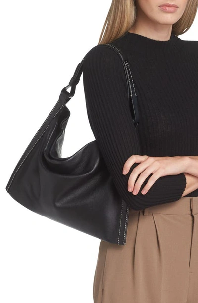 Shop Proenza Schouler White Label Minetta Leather Shoulder Bag In Black