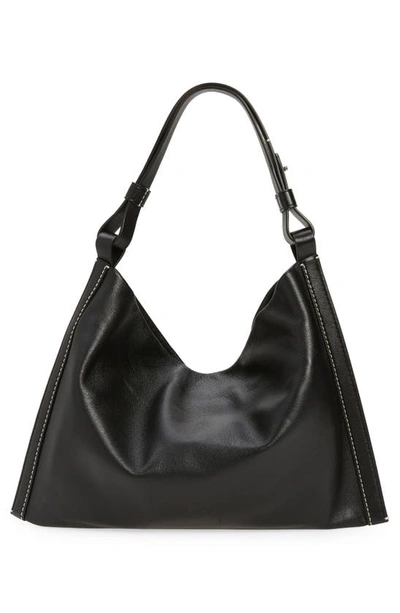 Shop Proenza Schouler White Label Minetta Leather Shoulder Bag In Black